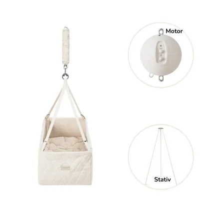 Vugge inkl. stativ og motor